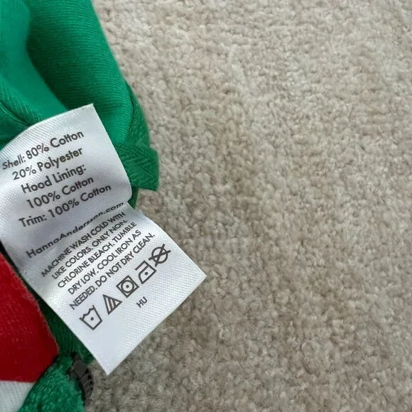 Hanna Andersson Boys Dino Green French Terry Zip Up Hoodie Sweatshirt 10 - Picture 9 of 9